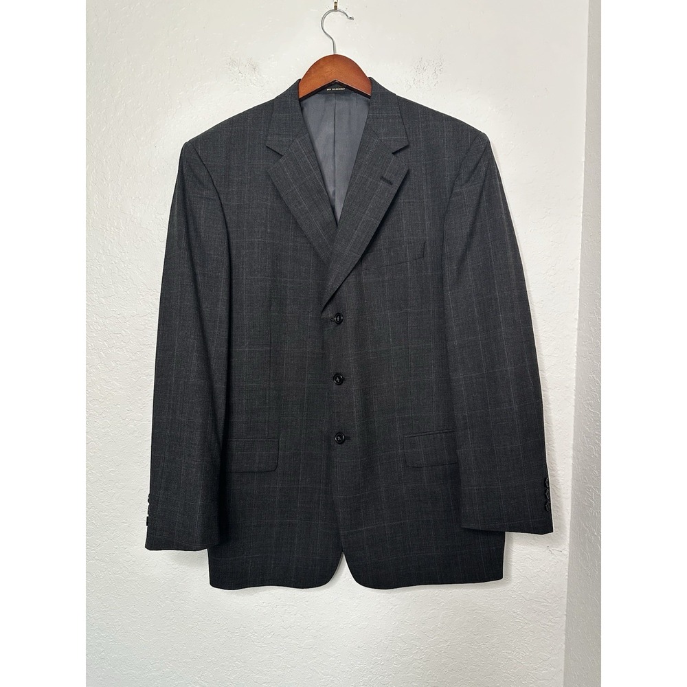 Givenchy Monsieur 100% Worsted Wool Gray Sport Coat Blazer Size 43 Regular